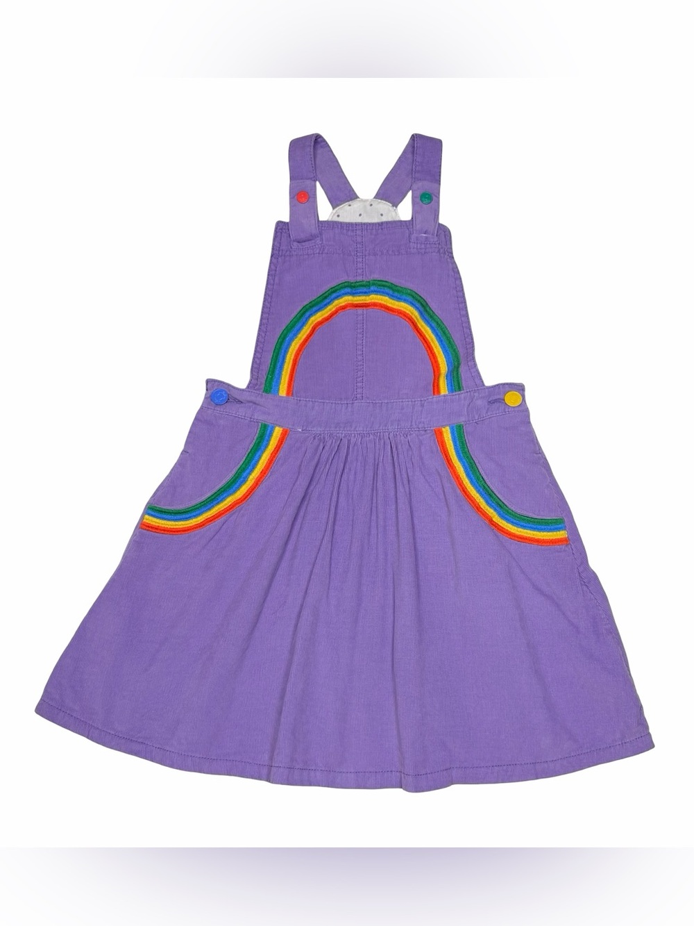 Mini Boden Corduroy‎ Rainbow Pinafore Dress